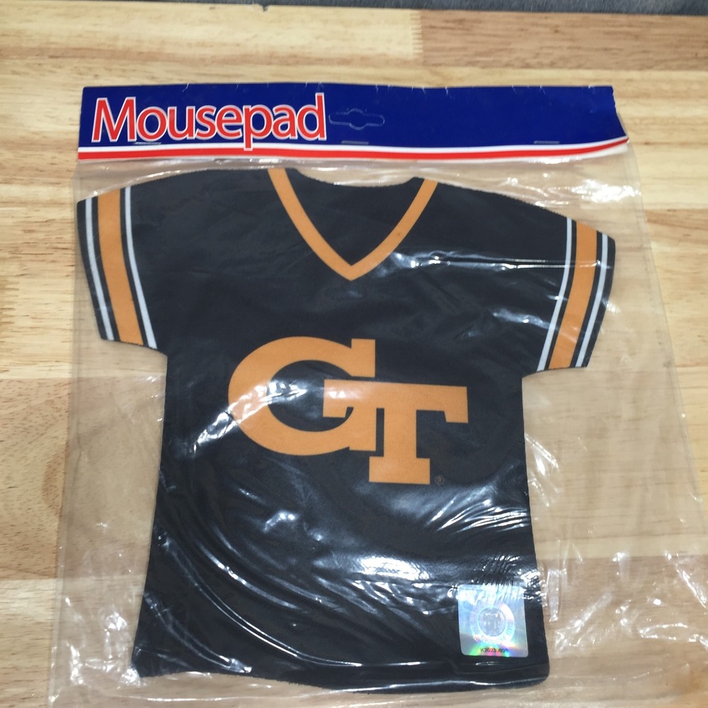 Georgia Tech Yellow Jackets GT Jersey Shaped Mousepad Kolder Black Gold NEW